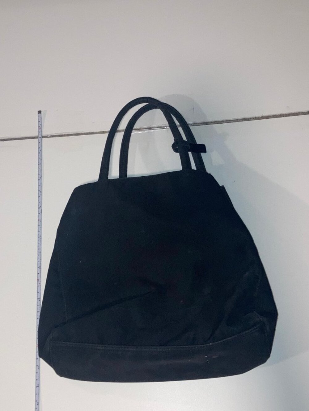Nicole Miller Black Canvas Tote or Top Handle Shoulder Bag